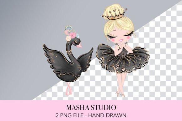 Ballerina and Black Swan Clipart: A Timeless Digital Asset