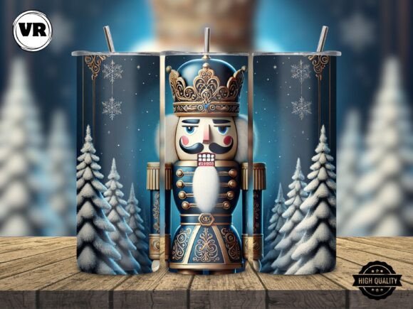 Blue Nutcracker Christmas Tumbler Wrap: A Festive Crafting Asset