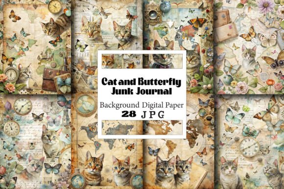 Cat and Butterfly Junk Journal: A Gateway to Creative Expression
