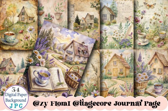 Crafting Your World: The Cozy Floral Cottagecore Journal Page