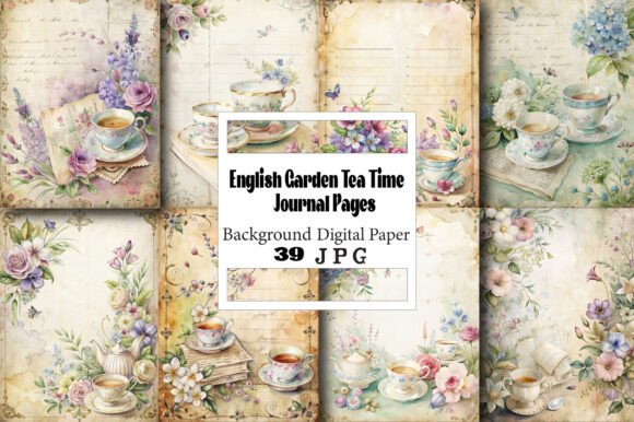English Garden Tea Time Journal Pages: A Creative Digital Asset