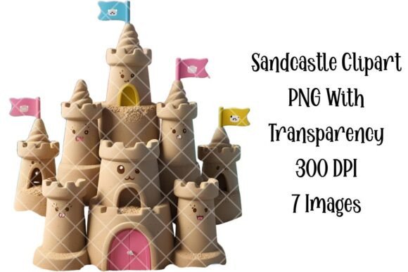 Evaluating the Cute Sandcastles Clipart PNG Set for Creative Projects