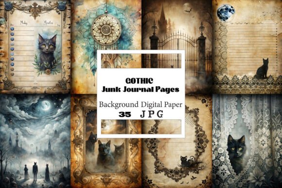 Gothic Junk Journal Pages: A Versatile Creative Toolkit