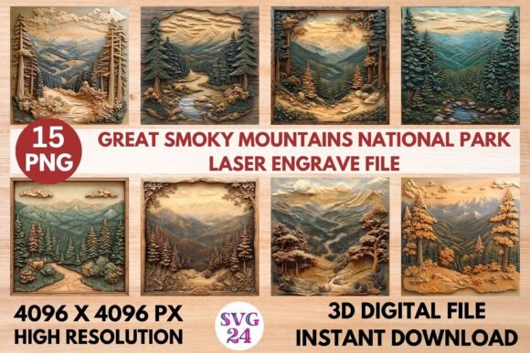 Great Smoky Mountains National Park Laser Engraving Designs
