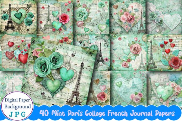 Mint Paris Collage: A Digital Paper Catalyst for Creativity