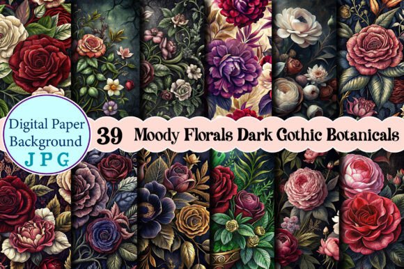 Moody Florals Dark Gothic Botanicals: Integrating a Versatile Digital Asset into Creative Workflows
