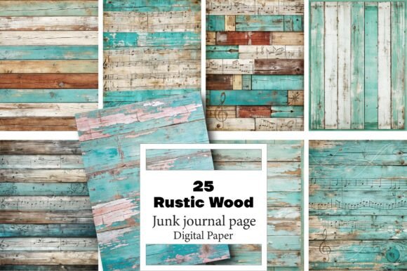 Rustic Wood Junk Journal Paper Scrapbook: Your Digital Toolkit for Tangible Creativity