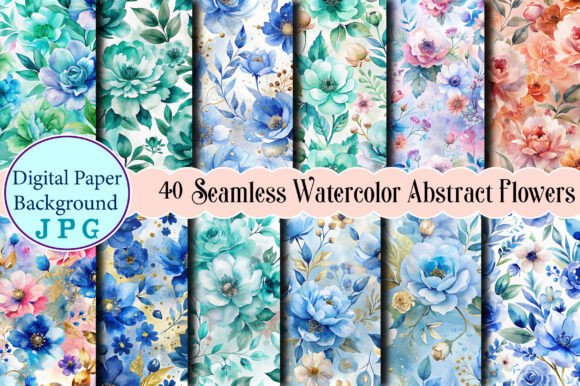 Seamless Watercolor Abstract Flowers: A Creative Powerhouse