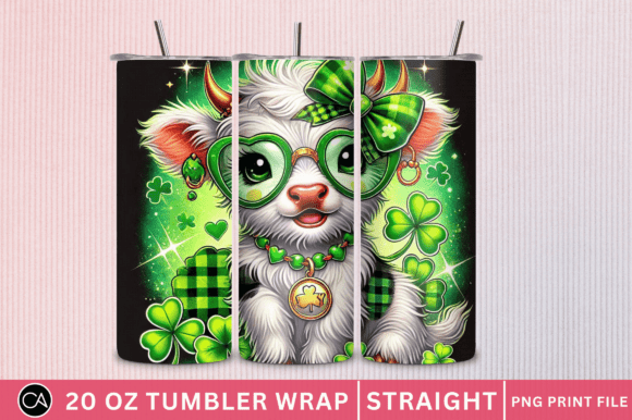 St.Patrick's Highland Cow Tumbler Wrap: A Detailed Look