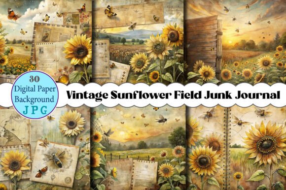 The Allure of the Vintage Sunflower Field Junk Journal