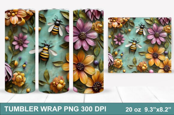 The Bee Flowers Tumbler Wrap: Your Key to Crafting Nature-Inspired Drinkware