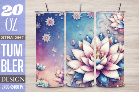The Fantasy Lotus Bloom Skinny Tumbler Wrap: Bringing Watercolor Nature to Your Craft