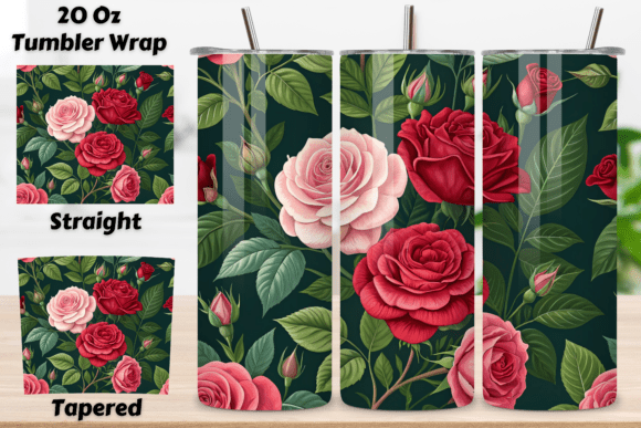 The Rose Garden Seamless Tumbler Wrap PNG: Bringing Elegance to Your Craft