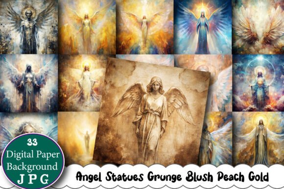 The Strategic Power of Angel Statues Grunge Blush Peach Gold in Modern Creative Business