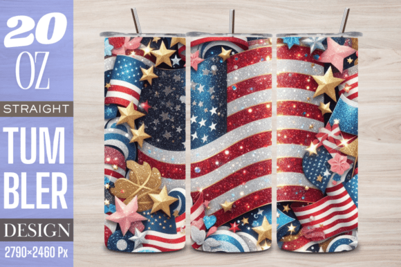 Understanding Glitter American Flag Tumbler PNG Files for Sublimation