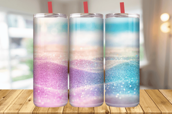 Understanding the Faux Glitter Beach Tumbler Design