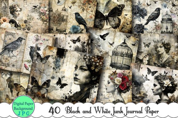 Unlocking Creative Strategy: The Power of Black and White Junk Journal Paper