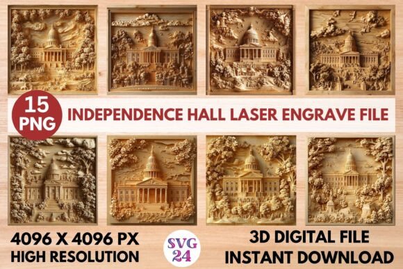 Unlocking Creativity: The Independence Hall Laser Engrave File Collection