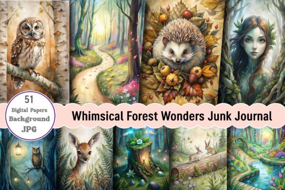 Whimsical Forest Wonders Junk Journal: A World of Creative Possibilities